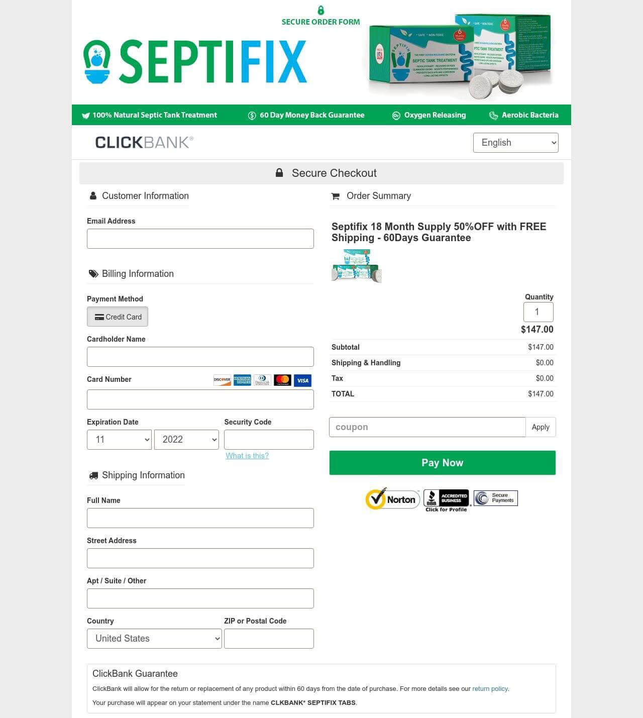 Septifix Checkout